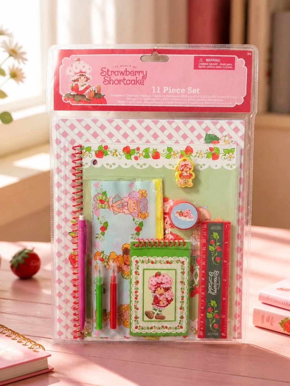 Strawberry Shortcake 11 Piece Stationery Set Notebook Pens 🍓 - Picture 1 of 2